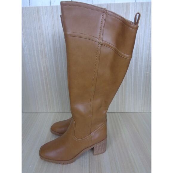 Style & Co Collette Tall Dress Boots Cognac Knee High Boot Womens Size 6 - Picture 3 of 7